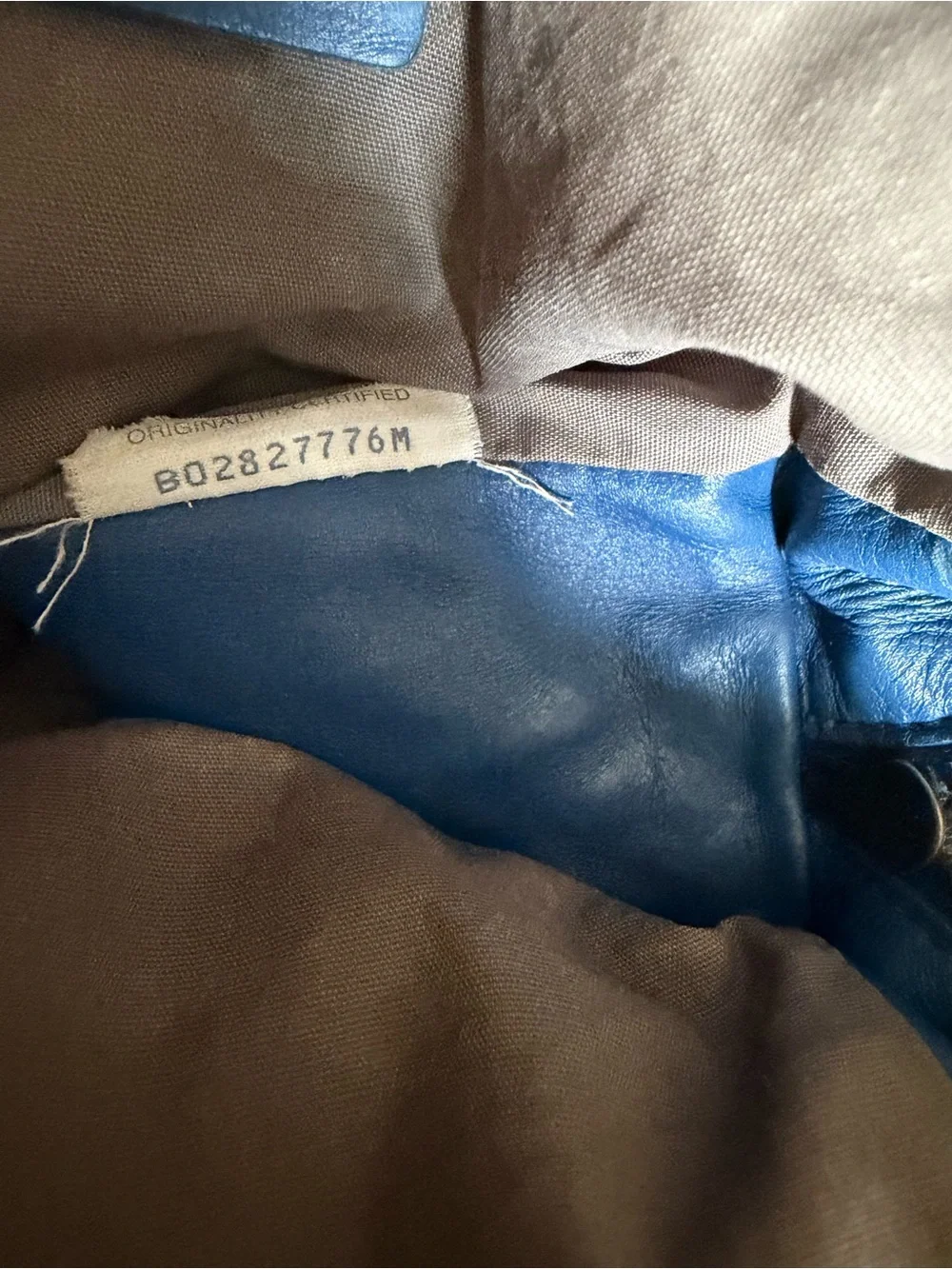 Bottega Veneta Leather Blue Messenger Bag